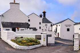 Islay whisky landscape and distillery