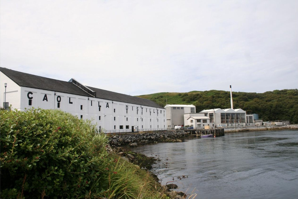 Caol Ila Distillery, on the shore of the Sound of Islay.